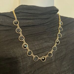 Charming Charlie black and gold accent necklace